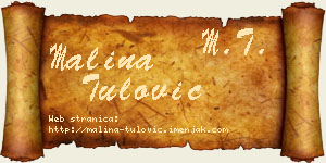 Malina Tulović vizit kartica